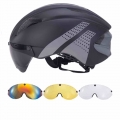 Bicycle Helmet Glasses Casco Ciclismo Lens Aero Helmet Bike Triathlon TT Road Cycling Helmet Len Time Trial Goggles Accessories|