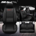 Quality Leather Car Seat Covers Front And Rear Split Bench Protection Easy To Install Universal Fit For Auto Truck Van Suv - Aut