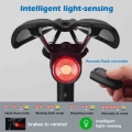 Bicycle Rear Lamp Braking Light Burglary Alarm Remote Call Wireless Control USB Charge LED Lantern Bike Finder Horn 20 40Hrs A8|