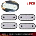 4PCS 20 LED Clearance Lights Trailer 24v LED Lights White Universal Surface Reverse Truck Van Side Marker Light|Truck Light Sys