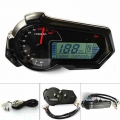 Universal 1200RPM Motorcycle Odometer Tachometer UTV LCD Digital Speedometer Gauge For 2,4 Cylinders N1 6|Instruments| - Offic