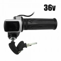 36V 48V 60V Electric Scooter Throttle Grip With Key Lock Power Indicator LCD Acceleration Handle For Electric Vehicle|Electric B