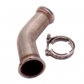 45° V Band Pipe Tube Turbo Exhaust Downpipe W/ 2.5" V band Flanges Clamp|Turbo Chargers & Parts| - ebikpro.com