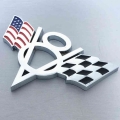 1 Pcs 3d Metal V8 Emblem American Flag Car Trunk Badge Universal Car Sticker Decal For Ford Chevrolet Car Styling