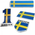 3d Aluminum Sweden Flag Car Styling Sticker Emblem Decal Badge Se Cars Body Window Bumper Door For Volvo V70 Xc60 S60 V60 V40