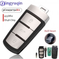 jingyuqin 3 Buttons Flip Smart Car Remote Key Fob with ID48 Chip 3C0959752BA 433MHZ ID48 For VW Passat B6 3C B7 Magotan CC|Car K