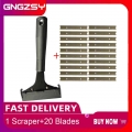 20pcs Spatula Blades Scraper Floor Cleaner Corner Glass Tile Residue Glue Remove Shovel Scraper Squeegee Flooring Tools E29+20M|