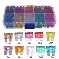 50/100pcs 2a-35a Universal Car Fuse Car Blade Fuse Assortment Assorted Kit Mini Small Size Blade Set - Fuses - ebikpro.com