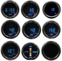 52mm Car Digital Tachometer Turbo Boost Gauge Psi Bar Water Temp Oil Temp Oil Pressure Gauge Voltmeter Rpm Meter Warning Light -