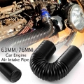 1M 63/76mm Car Engine Flexible Air Intake Air hose Pipe Inlet Hose Tube Car Air Filter Intake Cold Air Ducting Feed Hose Pipe|Ai