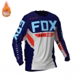 Winter Off road Mountain Bike Downhill Jersey Wool Fleece Fleece Mountain Bike Off road DH Fox Bike Locomotive Shirt Motorcycle|