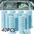 5/10/15/20/30/40 Pcs Car Windshield Glass Solid Cleaner Windscreen Wiper Effervescent Tablets Toilet Cleaning Car Accessories| |