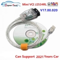 Latest V17.00.020 MINI VCI OBD2 Car Diagnostic Cables For TOYOTA TIS Techstream Mini VCI FT232RL Chip J2534 OBDII Car Connectors