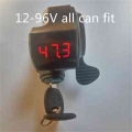 12v 24v 36v 48v 60v 72v Ebike Bike Thumb Throttle With Key Lock Lcd Display Gas For Electric Bicycle/scooter/e-bike - Electric B