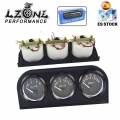 Lzone - 52mm 3 In 1 Volt Meter + Water Temp Gauge + Oil Pressure Gauge Kit Volt Meter Or Oil Temperature Gauge Triple Mete - Oil