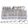 60-piece Hose Clamp Set, 8-38 Mm Pipe Clamps Made Of 201 Stainless Steel, 7 Sizes Hose Clamps, Hose Ties, For Pipes - Hoses &