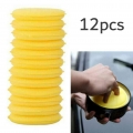 12pcs 100mm Car Foam Waxing Pads Vehicle Sponge Applicator Clean Paint Polishing For Cars And Various Paint Coating Waxing - Spo