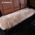 Autorown Plush Four Seasons Artificial Long Fur Rear Car Seat Cover Cushion Sheepskin Universal Size Four Most Car