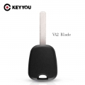 KEYYOU Transponder Chip Key Shell Case For Citroen C2 C3 C5 C6 For Peugeot 206 207 Replacement Car Key Cover No Logo VA2 Blade|C