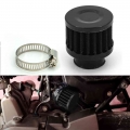 Universal Interface Motorcycle Auto Air Filter 25mm Black Car Cone Cold Air Intake Filter Turbo Vent Crankcase Breather|Air Filt