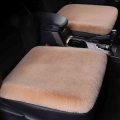 3-piece Car Seat Cushion Winter Rabbit Plush Without Backrest Wool Warm Seat Cover Universal Car Cushion - Automobiles Seat Cove