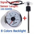 0~190 Ohm Water Level Sensor + Water Level Gauge With 7 Colors Backlight Water Tank Level Indicator Meter 12v 24v - Fuel Gauges