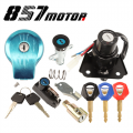 Motorcycle Ignition start Switch lock set Fuel tank cover helmet seat add keys For Yamaha XV250 XV400 XV125 Virago XV 535 250|Mo