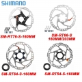 Shimano Rt76/rt64/rt54 160mm/180mm/203mm Mountain Bike Middle Lock Brake Disc Rt66 6 Nails Brake Disc Deore Xt Mtb Rotor - Bicyc