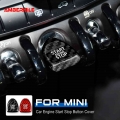 Ambermile Carbon Fiber For Mini Cooper F54 F55 F56 F57 F60 Accessories Ignition Engine Start Stop Button Interior Trim Sticker -