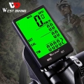 WEST BIKING Cycling Speedometer 2.8'' Large Screen Waterproof 20 Functions Wireless and Wired Bike Odometer Bicycle Comp