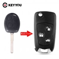 Keyyou 3 Buttons Key Case Modified Flip Folding Remote Key Flip Fob Shell For Ford Focus Mondeo Fiesta Ka - Car Key - Officemati