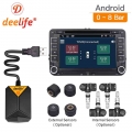 Deelife Tpms Android Tire Pressure Monitoring System Spare Tyre Internal External Sensor For Car Radio Dvd Player Usb Tmps - Tir