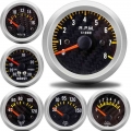 2" 52mm Tachometer/Boost/Water Temp/Oil Temp/Oil Press/Voltage/ Analog led White Case Auto tachometer boat speedometer car