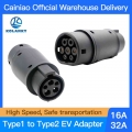 Type1 To Type 2 EV Charger Adaptor SAE J1772 Connector Type 2 To Type 1 Plug Electric Vehicle Fast Car Charging Convenient|Batte