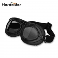 Black Motorcycle Goggles Vintage Scooter Glasses Goggles For Motorbike Bike - Glasses - Ebikpro.com