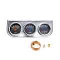 Universal 2" 52mm 3 In 1 Amp Meter+oil Pressure +water Temp Triple 3 Gauge Set Gauge Kit/car Meter Tt101015 - Oil Pressure