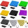 20pcs Car Wheel Nut Caps Protection Covers Caps Anti-rust Auto Hub Screw Cover 17 19 21mm Car Tyre Nut Bolt Exterior Decoration