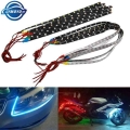 1pcs 30cm 60cm Car Auto Decorative Lamp colorful LED Strip 5050 Flexible Strip Light Tape Daytime Running Lamps DRL Angel Eyes|e