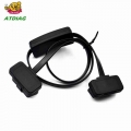 2 in 1 OBD2 Splitter with Switch Extension Cable Ultra thin Elbow Noodles Cable Diagnostic Connector Cable Car|Electrical Teste