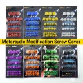 30pcs/set Motorcycle Modification Accessories Head Screw Cover Decorative Parts For Yamaha Kawasaki Honda R30 Nuts Styling Cover