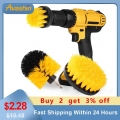 2/3.5/4/5'' Brush Attachment Set Electric Scrubber Brush Car Polisher Bathroom Cleaning Kit with Extender Kitchen Cleani