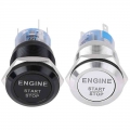 Engine Start Switch Metal Button Start Stop Switch With Led Light Waterproof Car Engine Power Switch 12v