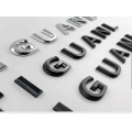 For Tiguan Car Styling Refitting Middle Hood Trunk Logo Badge Sticker Chrome Matte Glossy Black 3d Font Letters Emblem