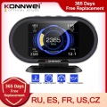 Konnwei Kw206 Obd2 On-board Computer Auto Car Digital Computer Display Obd 2 Scanner Fuel Consumption Water Temperature Gauge -