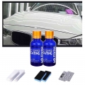 2pcs 9h Car Liquid Ceramic Coat Super Hydrophobic Glass Coating Set Polysiloxane And Nano Materials Car Polish - Paint Care - Of