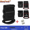 Okeytech 2 Button For Vauxhall For Opel Corsa Agila Meriva Combo Remote Control Car Key Shell Case 2 Micro Switch Battery Holder