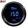 Dragon Universal 52mm Blue Led Digital Oil Pressure Gauge Auto Car Racing Modified With Sensor 0-150 Psi Meter - O