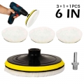 5 Pcs Set Polishing Pad For Car Polisher 6 Inch Polishing Circle Buffing Pad Tool Kit For Car Polisher Discs Auto Cleaning Goods