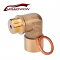 SPEEDWOW 90degree M18x1.5 O2 Lambda Sensor Oxygen Sensor Extender Spacer For Decat Hydrogen Brass|Exhaust Gas Oxygen Sensor| -