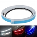 1PCS DRL LED Led Light Strip Dual Color 30/45/60cm Flexible Auto Headlight Surface Strip Tube Lamp Daytime Turn Signal Light|Si